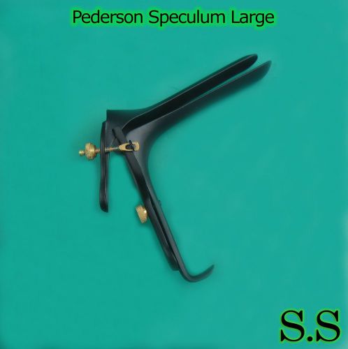1 Piece Pederson Vaginal Speculum Large Black Coated