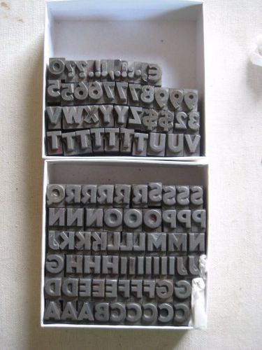 Vintage Letterpress Metal Type 30 Point CAPS Figs, Punc Hardly Used