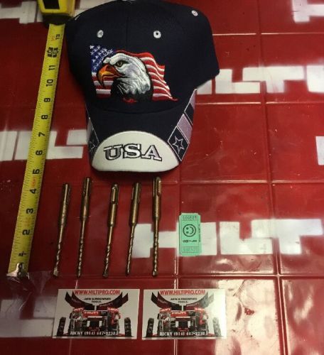HILTI TE-CX SDS PLUS, L@@K, SET OF 5, IN MINT CONDITION, FREE HAT, FAST SHIPPING