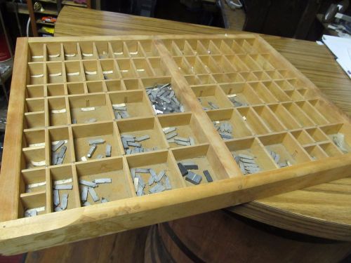 18 PT. LETTERPRESS TYPE PRINT PRINTING LETTERS &amp; NUMBERS With Wood Case Drawer