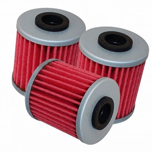 3 Oil Filters For Suzuki KX250F KX 250F  RMZ250 RMZ450 RMZ 250   Replaces HF207