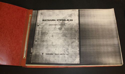 Yaskawa Operator&#039;s Manual - Matsuura System M5G