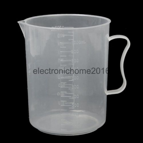 1000ml transparent plastic graduated beaker lab measureing test with handle for sale
