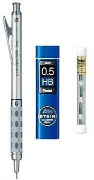 Pentel PG1015 Mechanical Pencil (1pc)+C275-HB Refill (1pc)+Z2-1N Erase (1pc)