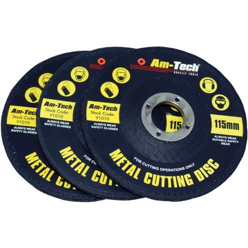 115mm 3 Piece Metal Cutting Discs - 3pc Disc 4 1 2&#034; Angle Grinder
