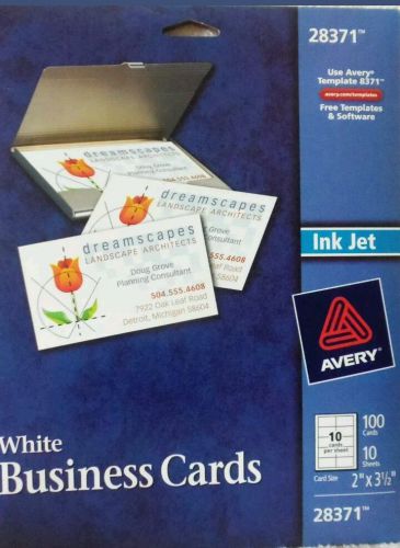AVERY White Business Cards #28371 660 cards size 2” x 3-1/2”