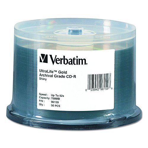 OpenBox Verbatim 700MB 52x UltraLife Archival Grade Gold Recordable Disc CD-R,