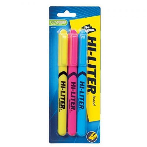 HI-LITER Pen Style, Assorted, Pack of 3 (25860)