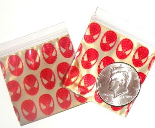 1000 Spiderhero baggies 2 x 2&#034;  mini ziplock bags Apple reclosable 2020 minizips