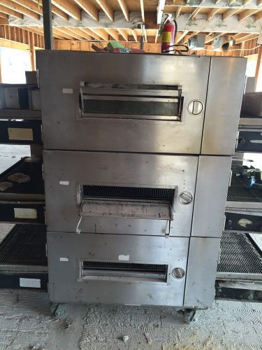 Lincoln 1600 conveyor pizza oven triple natural gas impinger for sale