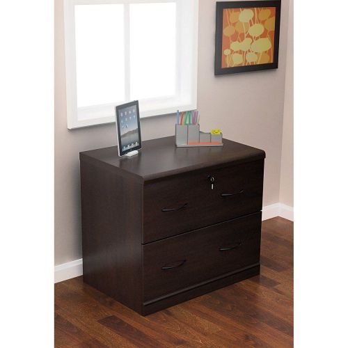 Z-line designs 2-drawer lateral file espresso cabinet with black accents for sale