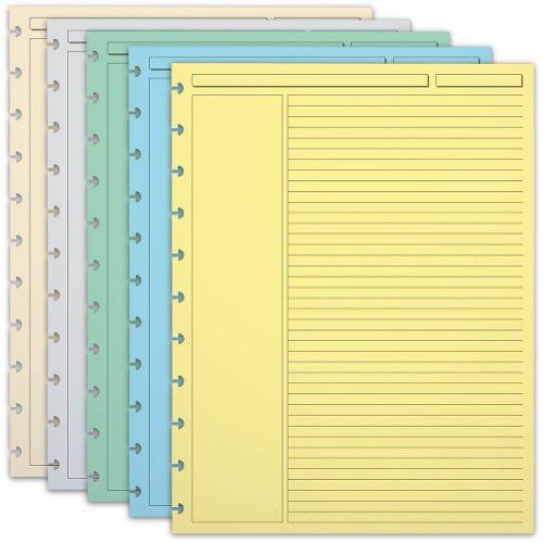 Levenger 300 Circa Multicolor 1/4-Inch, Ruled Refill Sheets LTR (ADS6165 LTR)