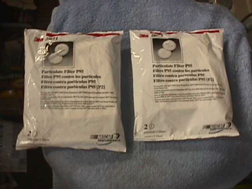 (2) New 3M P95 2071 Respirator Particulate Filters for 3M 5000 and 7000 series