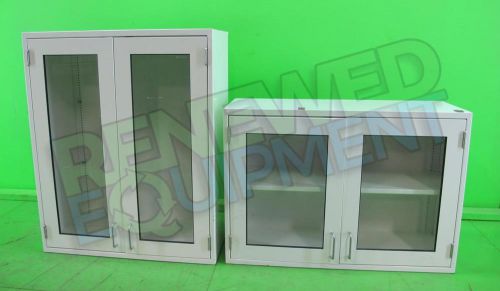 Fisher hamilton lab wall cabinets white lot of 2 for sale