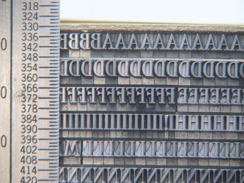 Typo Roman 14 pt. -  Printers Type - Letterpress Type - ATF 509