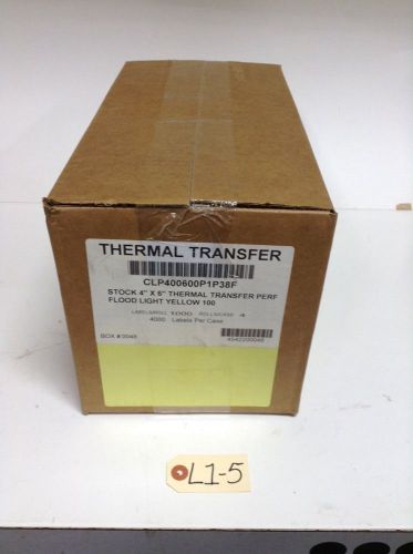 *NIB* 4&#034;X6&#034;Thermal Transfer Labels 1000 Labels/Roll 4Rolls/Case 3&#034; Core PERF