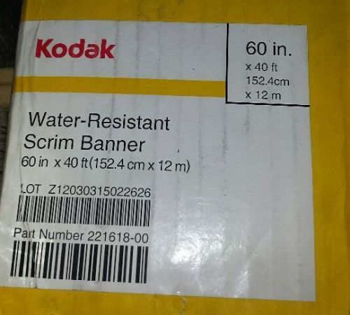 Kodak Water-Resistant Scrim Banner Material 60&#034;x40&#039; 17 mil