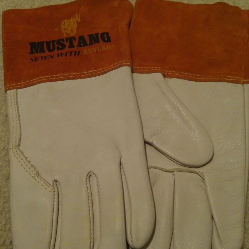 NEW MUSTANG Cowhide TIG Welding Gloves #48583 · Size L · Sewn with KEVLAR