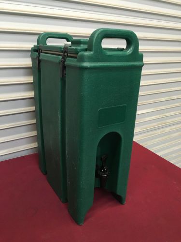 5 Gallon Cambro Insulated Drink Dispenser LCD 500 #5117 Green NSF Catering Hot