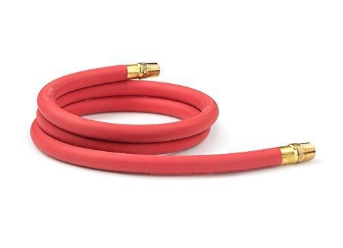 TEKTON 46363 1/2-Inch I.D. by 6-Foot 250 PSI Rubber Lead-In Air Hose with