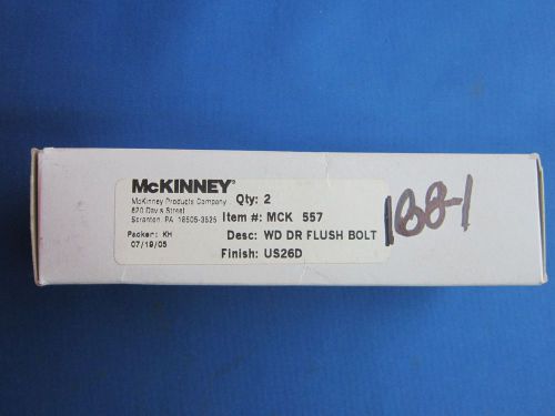 Mckinney hardware flush door bolt - nib nos for sale