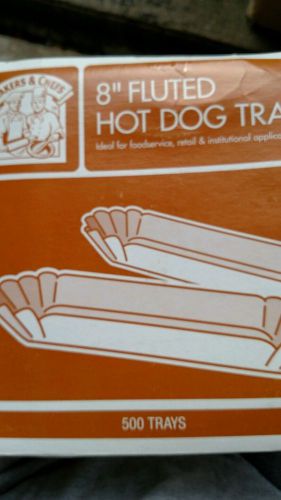 Baker&#039;s &amp; chefs 8&#034; fluted hot dog tray 500 new