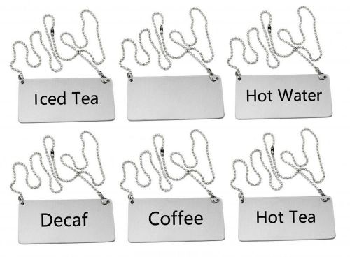 New Star Foodservice 27549 Stainless Steel Table Tent Chain Sign Combo Includ...