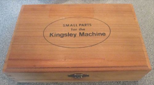 Vintage Kingsley Machine Co. Hot Foil Stamping Letter Type Wood Dove Tail Box