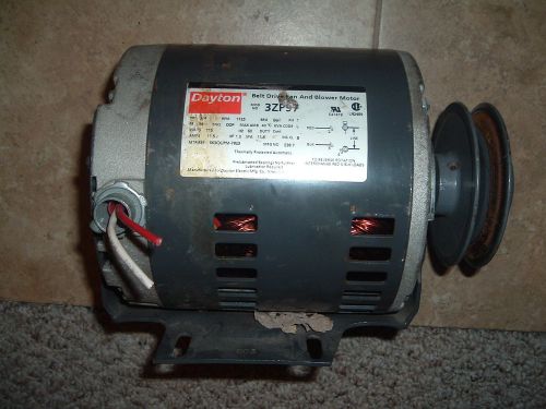 Dayton 3/4 HP Belt Drive Fan &amp; Blower Motor 1725 RPM 115 Voltage 11.5 Amp Used