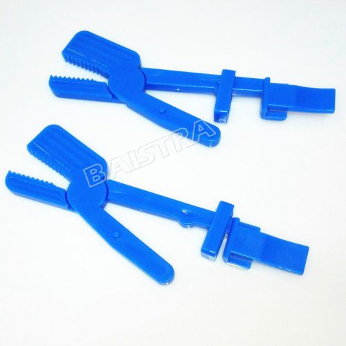Dental X-Ray Film Holder Plastic Clip Blue Color Convenient Use 2pcs/bag New