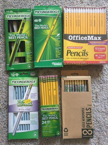 Lot Of New Pencils-Ticonderoga, Office Max &amp; Terra Cycle Recycled Newspaper