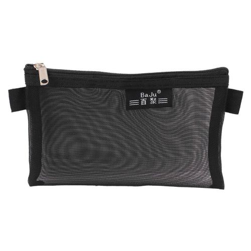 K9 baju zip up nylon mesh pencil pen holder case bag black for students for sale
