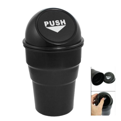 Black plastic cover car ashtray trash bin garbage container n3 for sale