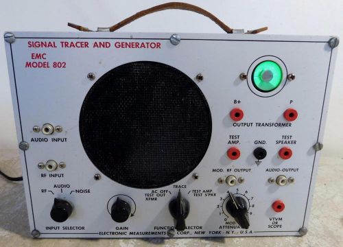 Vintage EMC Signal Tracer &amp; Generator 802 Electronic Measurements Corp Green Eye