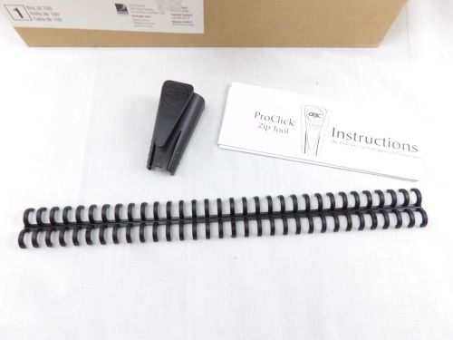 GBC ProClick Binding Spines, 5/16&#034;&#034; Diameter 45 Sheets 100 Pack Black 2514700