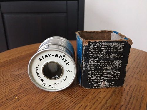Stay brite 1/8&#034; silver bearing solder #10001 sb61 for sale