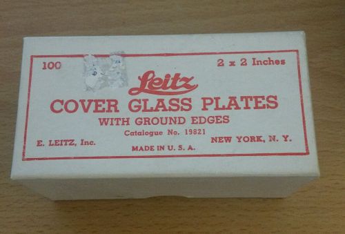 Vintage Leitz 100 Cover Glass Plates Ground Edges 2&#034; x 2&#034;