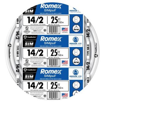 Romex SIMpull 25-ft 14-2 Non-Metallic Wire (By-The-Roll) Indoor Electrical Wire