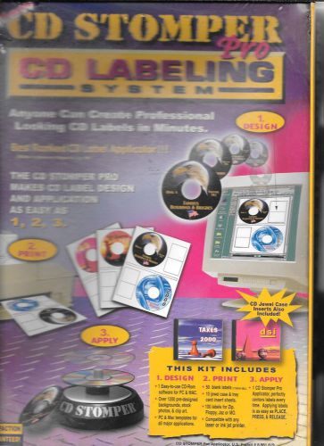 CD Stomper Pro CD DVD Labeling System Labels New SEALED