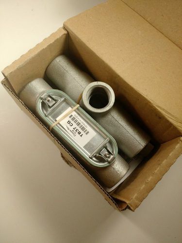 Cooper Crouse-Hinds, TB37 CG, 1&#034; Conduit Outlet Body, Box of 2, NEW in box