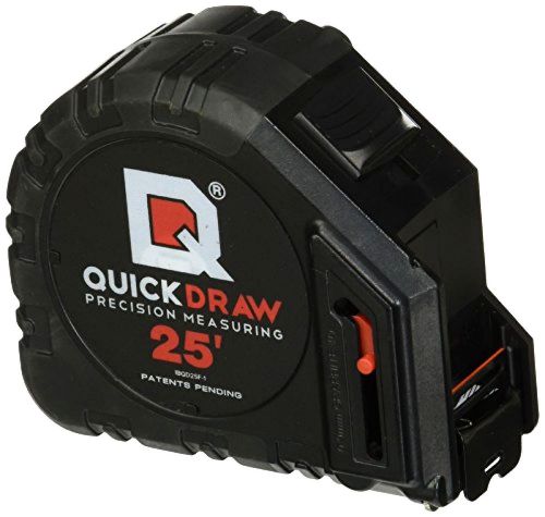 QuickDraw 25&#039; Precision Measuring Tape, Contractor Ruler, Self Marking Tech, NEW