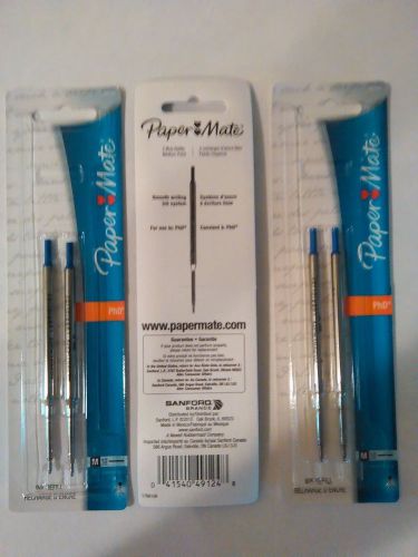 Paper Mate Ph.D Refill Lubriglide Blue PPM  - 6 ink refills