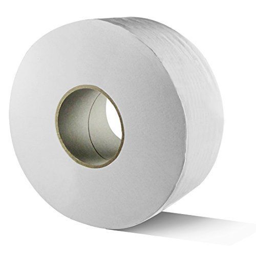 Lollicup JS-JRT1000 Karat 2-Ply Jumbo Roll Bathroom Tissue, 9&#034; Diameter, White