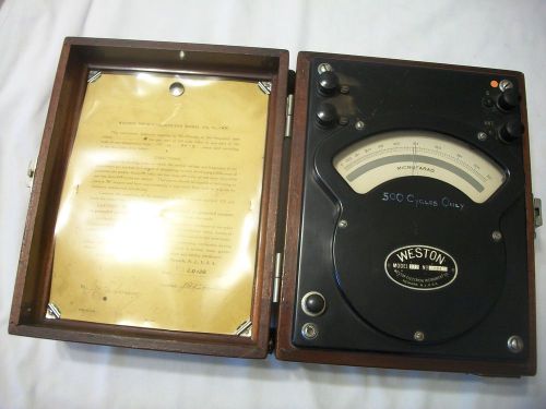 Vintage weston microfaradmeter model 372 for sale