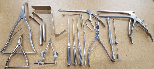 Codman, v.mueller, aesculap 27 piece spine, laminectomy, ortho instrument set for sale