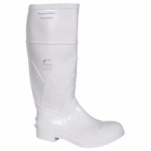 Onguard white pvc 16&#034; steel toe work construction boots easy on off food process for sale