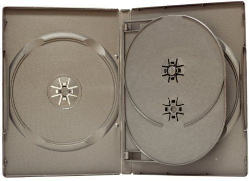Generic 10 STANDARD Black Quad 4 Disc DVD Cases