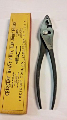 925-10&#034; crescent vintage heavy slip joint pliers original box rare nos usa made for sale