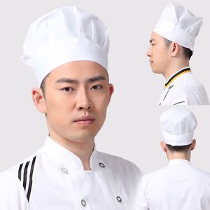 Unisex Adult White Chefs Baker Cook Chef Chef&#039;s Hat Dress Costume Accessory BE