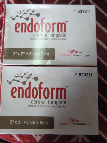 2 Boxes Endoform Dermal Template 2&#034;x 2&#034; @ 10 each Box -Total 20 - Exp. 3/2019